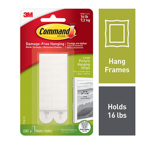 Command® Picture Hanging Strips Large 4Ct